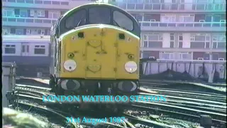 BR in the 1980's LONDON WATERLOO STATION on 31st August 1987