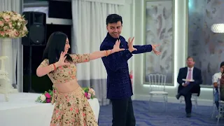 Bride and Groom's Engagement Sangeet Bollywood Dance #AniketKiKaushmiri