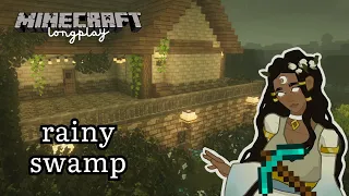 Building for Relaxing Background Noise - Rainy Swanp House [Minecraft Longplay #7]