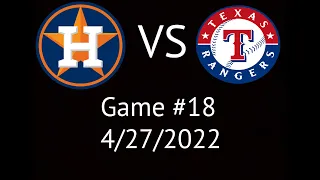 Astros VS Rangers Condensed Game Highlights 4/27/22