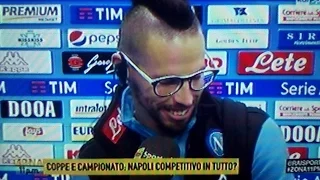 Tifoso ad Hamsík : " Hai gli occhiali della Juventus" (post Napoli Fiorentina 1 0 gol 24-1-2017 )