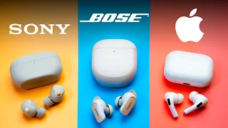 The BEST Noise Canceling Earbuds! Sony vs Bose vs Airpods!