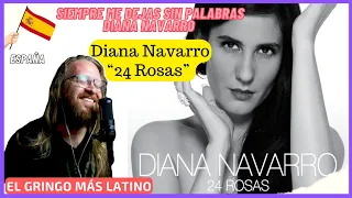 Reacción a "DIANA NAVARRO - 24 ROSAS" | El Gringo Más Latino | Reacción En Español Desde Colombia