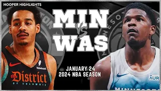 Minnesota Timberwolves vs Washington Wizards Full Game Highlights | Jan 24 | 2024 NBA Season