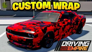 I BUILT A CUSTOM WRAPPED CHALLENGER HELLCAT in Roblox Driving Empire