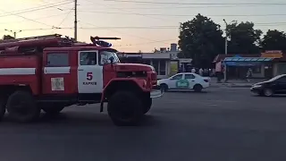 *RARE* Zil 131 Engine 501 responding to call with СГУ-60