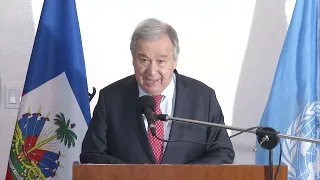 Sekretè jeneral Nasyonzini an  António Guterres mete bout nan yon vizit li reyalize nan peyi Dayiti.
