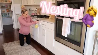 EXTREME CLEAN WITH ME | DEEP CLEAN + ORGANIZE WITH ME  | NESTING FOR BABY | Tara Henderson