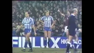 WEST HAM UNITED 0-2 WEDNESDAY, FA CUP 5TH ROUND REPLAY, 25/2/1987