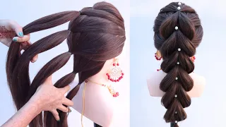 very easy & amazing ponytail hairstyle for long hair