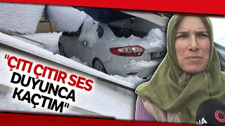 Yoğun Kar Yağışı Nedeniyle Otoparkın ve Mandıranın Çatısı Çöktü