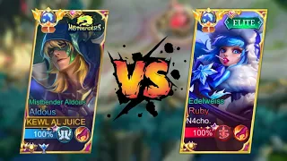 GLOBAL ALDOUS VS GLOBAL RUBY (Mistbender against the strongest fighter in this meta Who will win?)