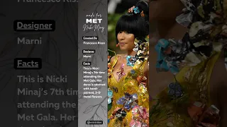 #NickiMInaj was made for Met. Her dress contains 3D printed flowers. 🌼 #metgala #metgala2024 #shorts