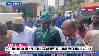 PDP 98th NEC Meeting: Atiku Abubakar, Nyesom Wike, Other Gov. Meet in Abuja