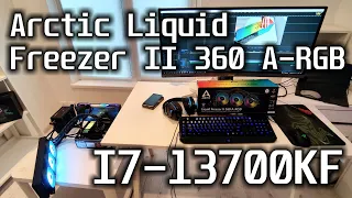 Arctic Liquid Freezer II 360 A-RGB Unpacking, installing and testing on i7-13700KF 👌