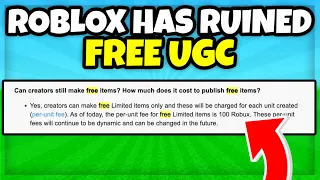 Public UGC Just RUINED Free UGC (ROBLOX)