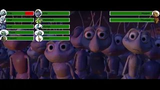 A Bug's Life (1998) Final Battle with healthbars 1/2 (Edited By @GabrielDietrichson)