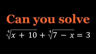 Solving A Radical Equation in Two Ways