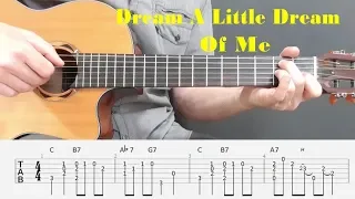 Dream A Little Dream Of Me - Fingerstyle guitar with tabs