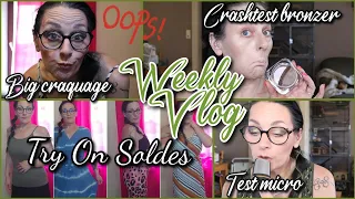 WEEKLY VLOG 30 | Try on soldes 👗 - BIG craquage 🤭 - Test micro 🎤 - Crashtest teint 🤔