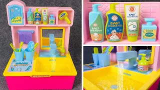 9 Minutes Satisfying with Unboxing Cute Miniature Pink Sink With Real Water Working ASMR, Review Toy