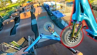 MEGA RAMP CHALLENGE ON CHEAP $1 SCOOTER WHEELS!