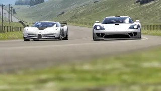 Bugatti Centodieci vs Saleen S7 at Highlands