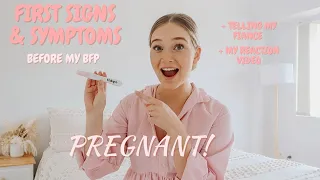 FIRST SIGNS AND SYMPTOMS/ HOW I KNEW I WAS PREGNANT!! + Our reaction videos!