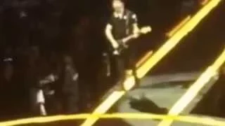 U2s The Edge falls off the stage   I&E Tour 2015 Vancouver