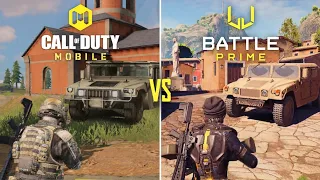 Call of Duty Mobile VS Battle Prime | Comparison of Details & Physics & Graphics
