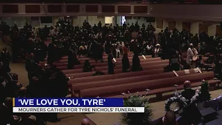 Mourners gather in Memphis for Tyre Nichols' funeral