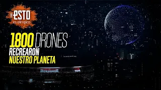 Drones crean espectacular show en inauguración de Tokio 2020