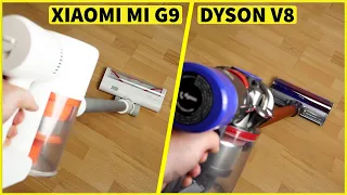 Xiaomi Mi G9 vs. Dyson V8 absolute+ Akkustaubsauger | Xiaomi G10 Update | CH3 Test Review Deutsch