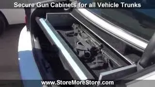Police Vehicle Gun Cabinets |Trunk Rifle Storage Locker | Dodge Chevrolet Ford