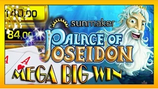 MEGA BIG WIN| Sunmaker- PALACE OF POSEIDON auf 1€ und 2€