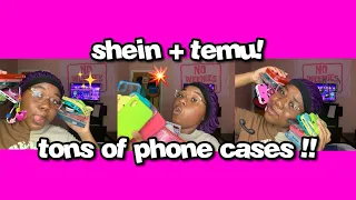 HUGE PHONE CASE HAUL ( shein + temu )