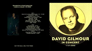 David Gilmour Royal Festival Hall London, England 17 January 2002