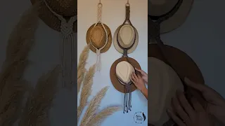 DIY Hat Hanger | Tutorial on my YT channel 🤎 #macrame #macramehanger #hatholder #homedecor #diy