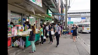 [4K] เดินชมแหล่งของกินในตอนเย็น ที่ถนนงามวงศ์วาน นนทบุรี