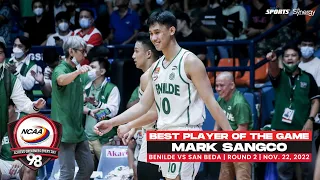 NCAA Season 98 | Best Player: Mark Sangco (Benilde vs San Beda) | Men's Basketball Tournament RD 2