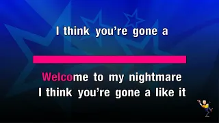 Welcome To My Nightmare - Alice Cooper (KARAOKE)