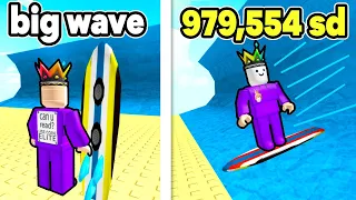 Roblox I Surf a Tsunami Wave At Max Speed