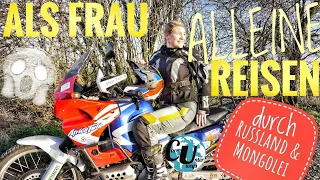 𝗔𝗟𝗦 𝗙𝗥𝗔𝗨 𝗔𝗟𝗟𝗘𝗜𝗡𝗘 durch Russland und die Mongolei?🤷‍♀️ Meine KÖRPERGRÖßE & SITZHÖHE meines Motorrads