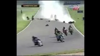 European GP Motor Superstock Crash   Moto GP Europa acidente Superstock