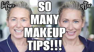 SO MANY EVERYDAY MAKEUP TIPS! Contour vs Bronzer | Eyebrow Trick & More! | Beauty Over 40