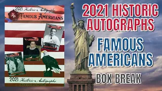 2021 Historic Autographs Famous Americans - Trading Cards - Box Break