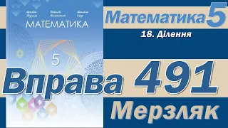 Мерзляк Вправа 491. Математика 5 клас