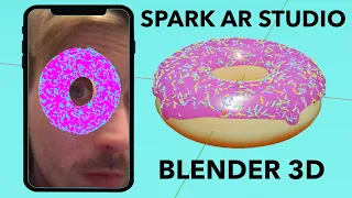 Import 3D Models (Blender Donut, Animation) Filter Effect | Instagram & Facebook | Spark AR Tutorial