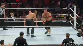 John Cena vs.seth rollins-lumberjack match-raw..🤼