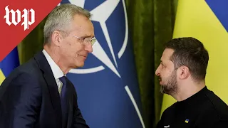 Watch: Stoltenberg and Zelensky hold joint press conference at NATO summit